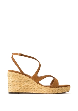 Jimmy Choo ayla leather wedge espadrilles - Brown