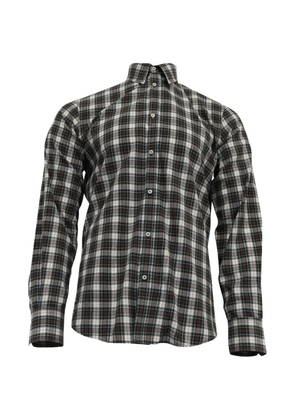DSQUARED2 plaid-pattern long-sleeve shirt - White