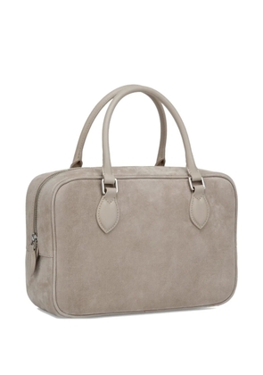 POTAMY medium suede tote bag - Neutrals