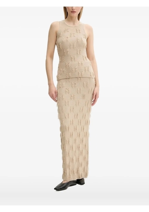 SAMSOE SAMSOE Samarla fringe-detail sleeveless top - Neutrals