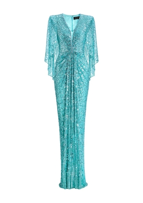 Jenny Packham sequin embellished carrie dress - Blue