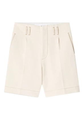 Lanvin topstitch cotton shorts - Neutrals