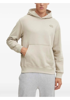 The North Face logo-patch hoodie - Neutrals