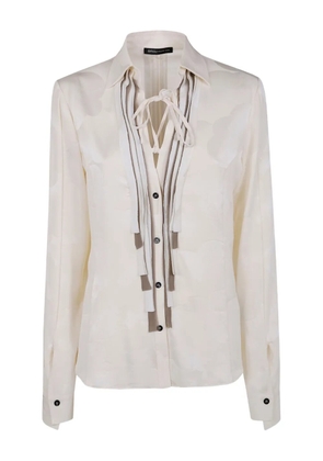 IBRIGU layered tie-neck shirt - White