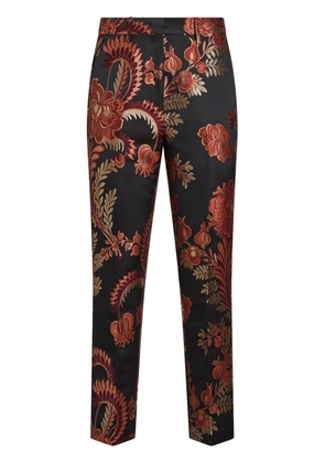 ETRO jacquard tapered trousers - Black