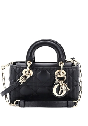 Christian Dior Pre-Owned Lady D-Joy Bag Cannage Quilt Lambskin Micro satchel - Black