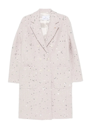 Manuel Ritz sequin-embellished coat - Neutrals