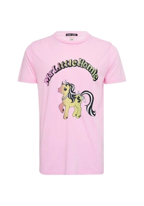 Black Score graphic-print T-shirt - Pink