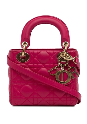 Christian Dior Pre-Owned 2013 Dior Mini Lambskin Cannage Lady - Pink