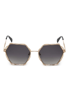 TOUS geometric-frame temple-detail sunglasses - Gold
