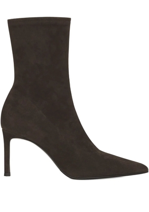 POTAMY suede heeled ankle boots - Brown
