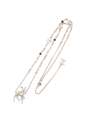 CHANEL Pre-Owned 1986-1988 Coco Mark Bambi necklace - Gold