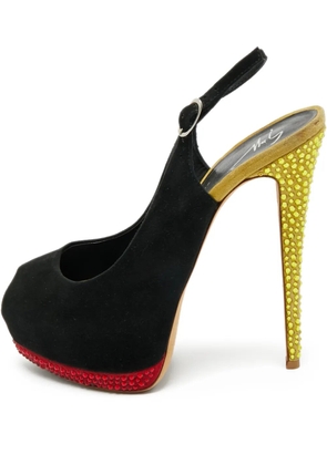 Giuseppe Zanotti yellow heels suede sandals - Black