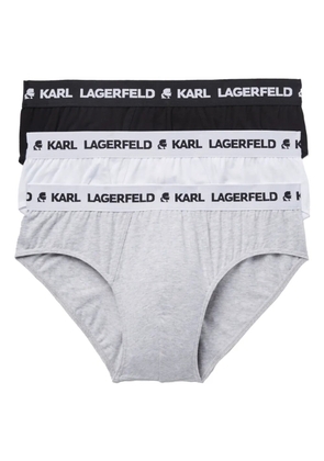 Karl Lagerfeld logo-waistband briefs (pack of three) - Black