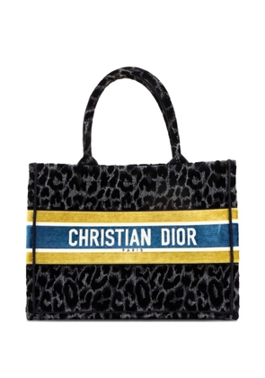 Christian Dior Pre-Owned Book Mizza Embroidered Canvas and Velvet Medium tote bag - Black