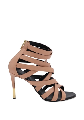 Balmain Pre-Owned Charlotte 95 logo-detail criss-cross sandals - Pink