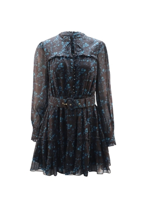 Nicholas floral-print belted dress - Black