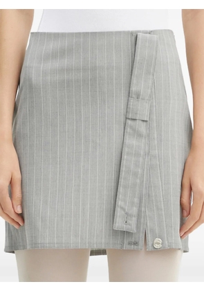 MOSCHINO JEANS striped-pattern mini skirt - Grey