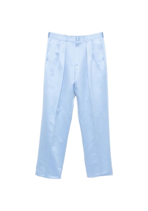 TOM FORD pleated textured trousers - Blue