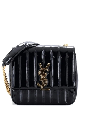 Saint Laurent Pre-Owned Vicky Vertical Quilted Patent Medium crossbody bag - Black