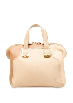 Fendi Pre-Owned 2010-2025 Small Tricolor Leather Chameleon satchel - Brown