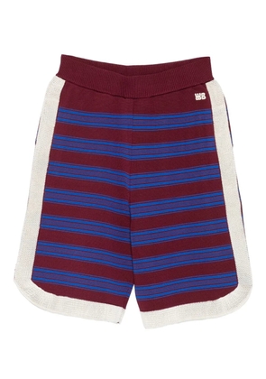 Wales Bonner striped knitted shorts - Red