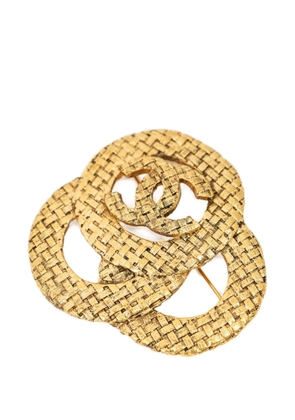 CHANEL Pre-Owned CC brooch - Gold