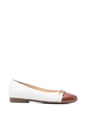 ARA chain-detail ballet flats - White