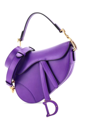 Christian Dior Pre-Owned Saddle Handbag with Strap Leather Mini shoulder bag - Purple