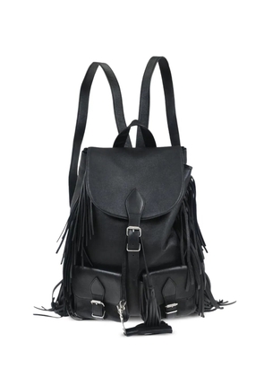 Saint Laurent Pre-Owned 2016 fringe leather backpack - Black