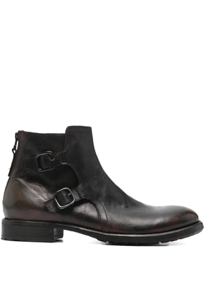 LeQarant leather biker boots - Brown