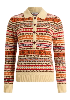 Bally logo-embroidery knitted polo shirt - Neutrals