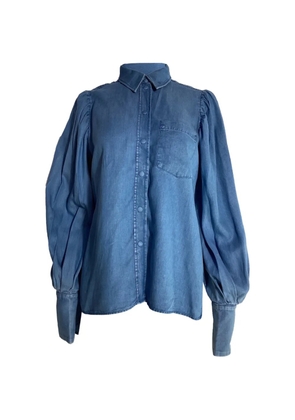 Mother Of Pearl bishop-sleeve collared-neckline shirt - Blue