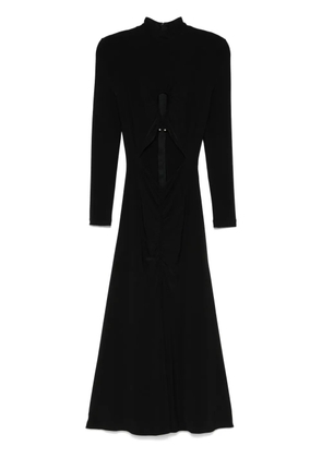 NISSA cut out-detail midi dress - Black
