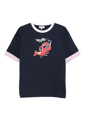 Charles Jeffrey Loverboy Turn Up lobster-print T-shirt - Blue
