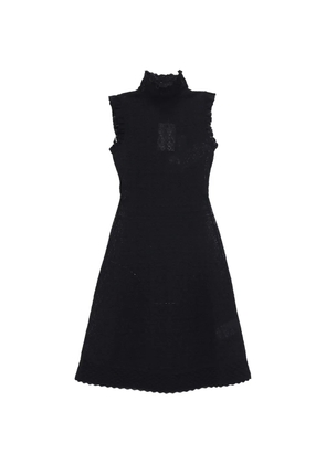 Alexander McQueen Pre-Owned lace high-neck midi dress - Black