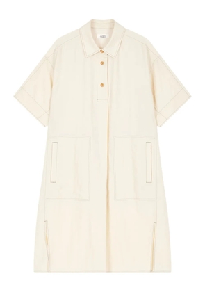 TOMBOY dual-pocket button-up midi dress - Neutrals