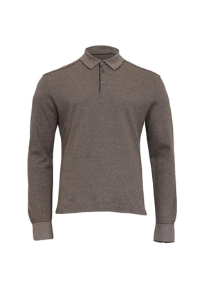 Ermenegildo Zegna Vintage cotton long-sleeve polo shirt - Brown