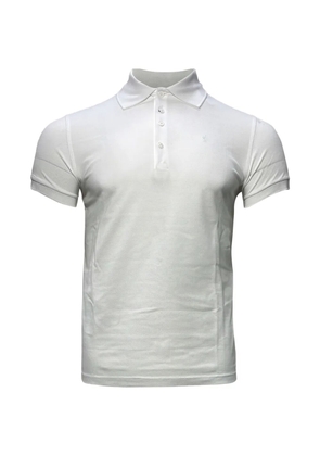 Saint Laurent Pre-Owned embroidered-logo polo shirt - White