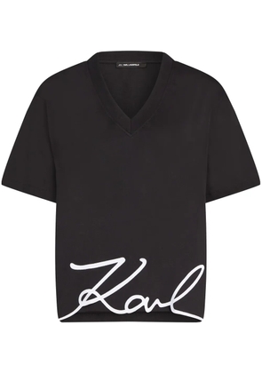 Karl Lagerfeld Signature T-shirt - Black