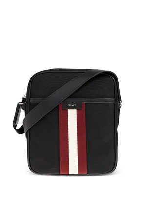 Bally striped zip shoulder bag - Black