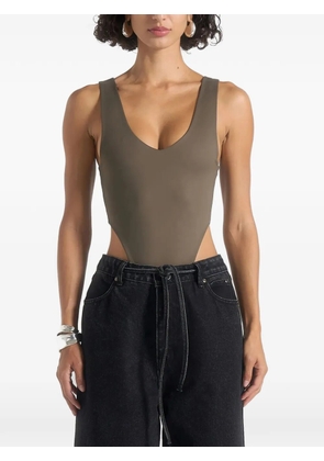 Manière De Voir Noa plunging V-neck bodysuit - Brown
