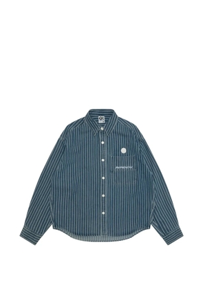 AAPE BY *A BATHING APE® striped pocket shirt - Blue