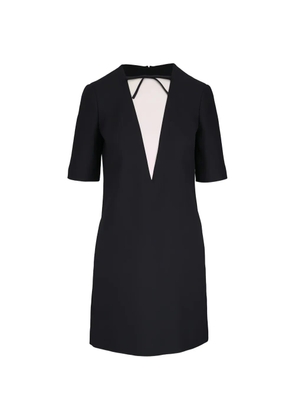Valentino Garavani crepe V-neck mini dress - Black
