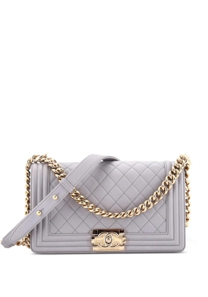 CHANEL Pre-Owned Boy Flap Bag Quilted Lambskin Old Medium shoulder bag - Grey
