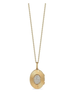 Dana Rebecca Designs 14k yellow gold diamond oval locket necklace
