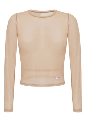 Alexander Wang sheer lingerie top - Neutrals