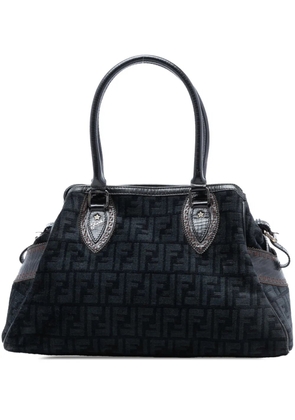 Fendi Pre-Owned 2000-2010 Medium Zucca Velvet Etniko Du Jour handbag - Black