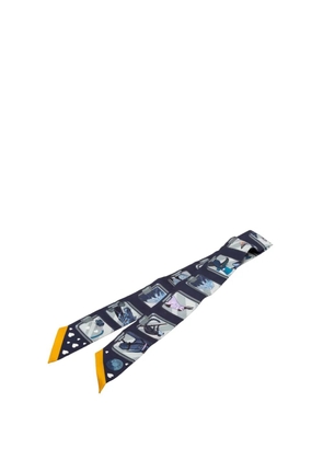 Hermès Pre-Owned 2010-2025 Story Silk Twilly Scarf scarves - Blue