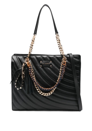 La Carrie quilted chain shoulder bag - Black
